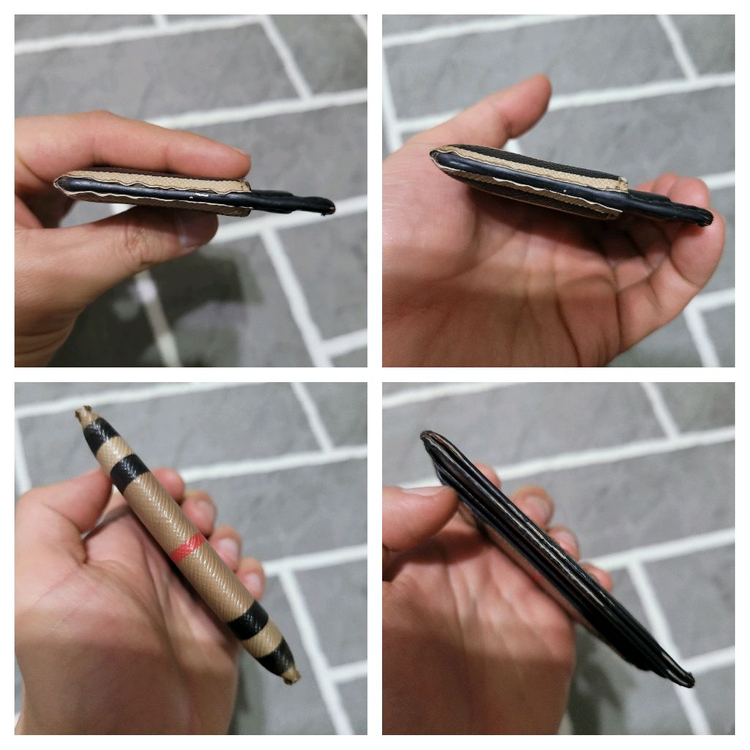 정품 버버리 체크 카드지갑 이미지