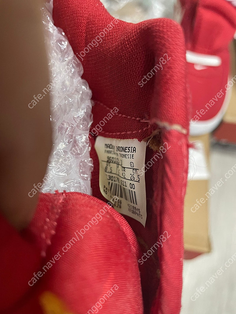 나이키 애어포스 1 빨흰 cvs 완창 신품 이미지