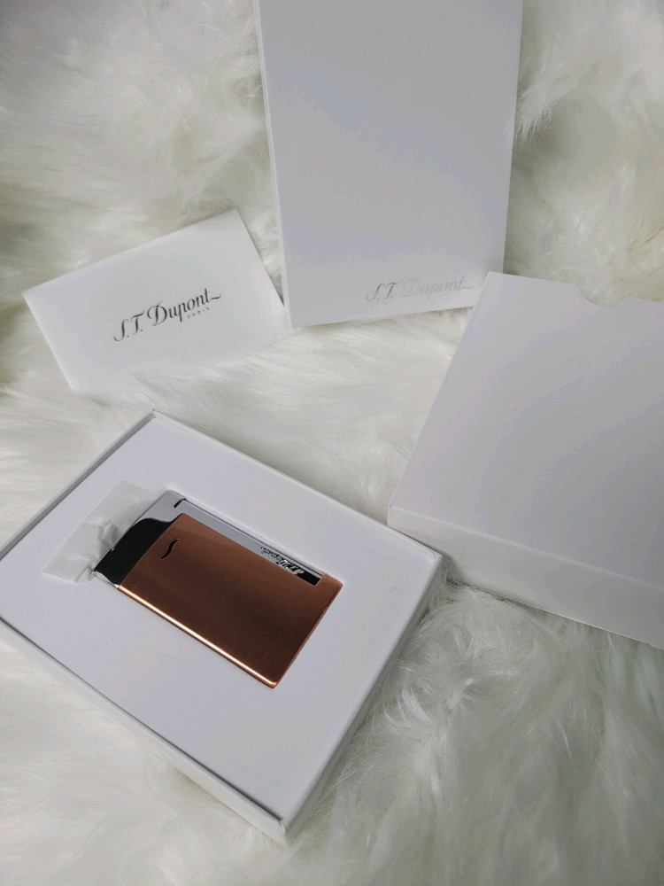 (새상품,풀구성) 듀퐁라이터 터보 신형 로즈골드 쌍불 터보 라이타--1