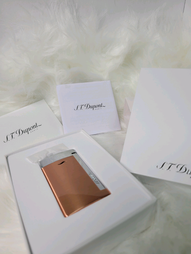 (새상품,풀구성) 듀퐁라이터 터보 신형 로즈골드 쌍불 터보 라이타--2