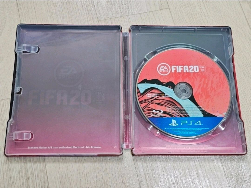 FIFA 20 PS4 아자르 한정판 스틸케이스와 PS4 게임 CD 이미지