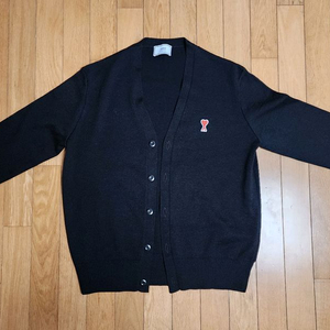 아미 스몰 하트 가디건 블랙 L