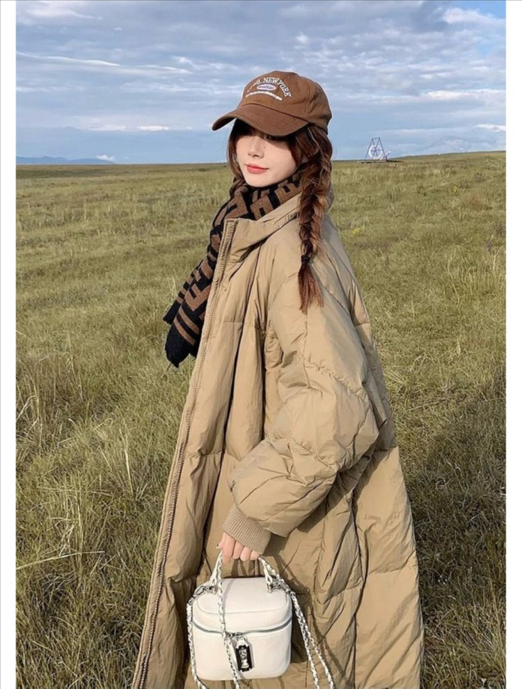 새옷 오버핏 박시핏 롱 야상형 패딩 프리사이즈sm--2