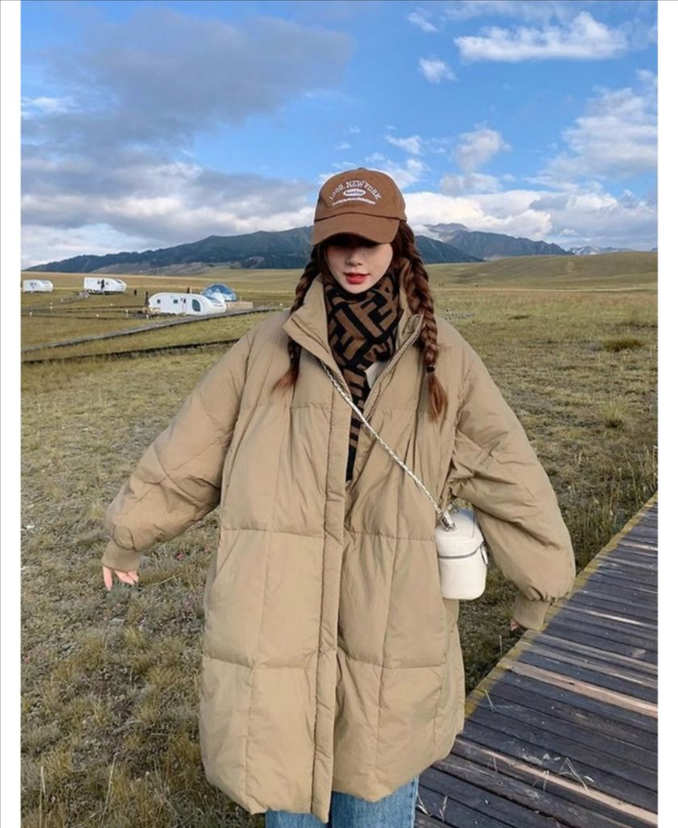 새옷 오버핏 박시핏 롱 야상형 패딩 프리사이즈sm--3