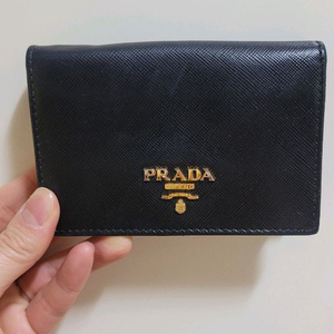 프라다 사피아노 메탈로고 카드지갑