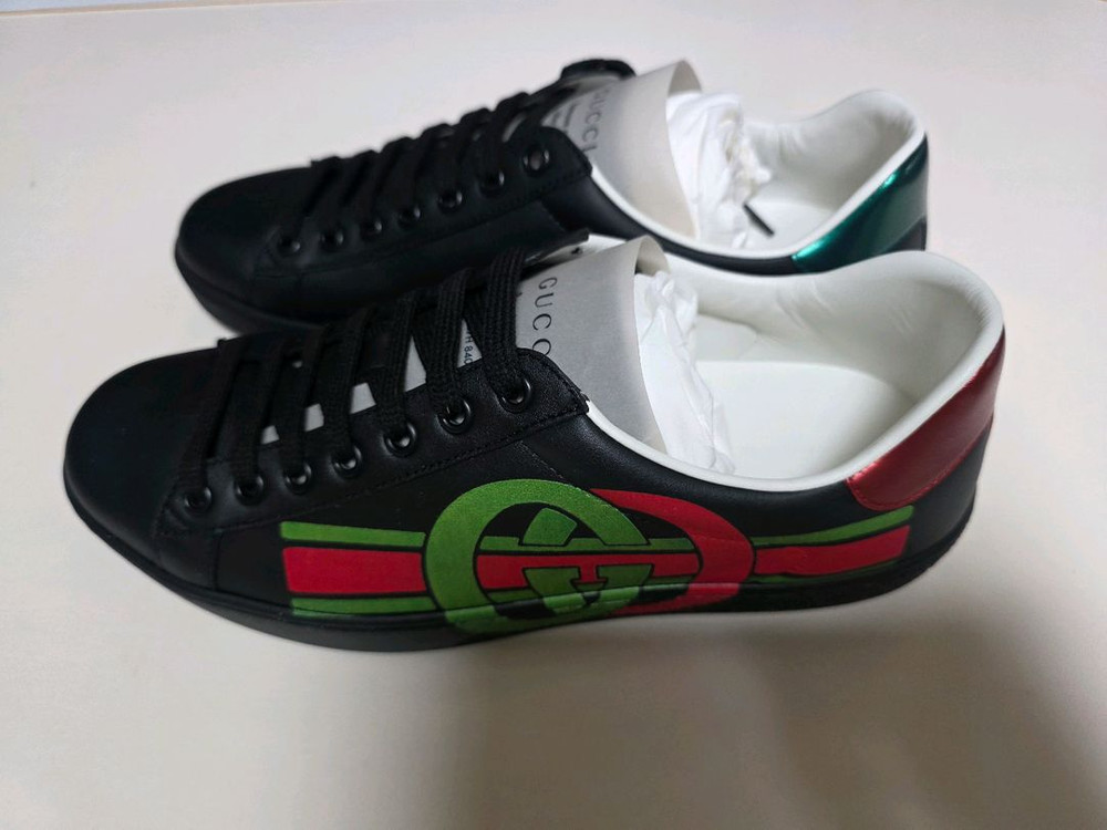 구찌 인터로킹 에이스 스니커즈 UK6 풀셋 새상품--5