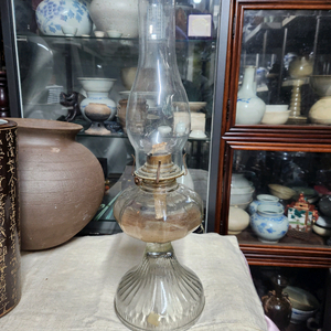 유럽 대형 엔틱 오일램프 .유리오일램프