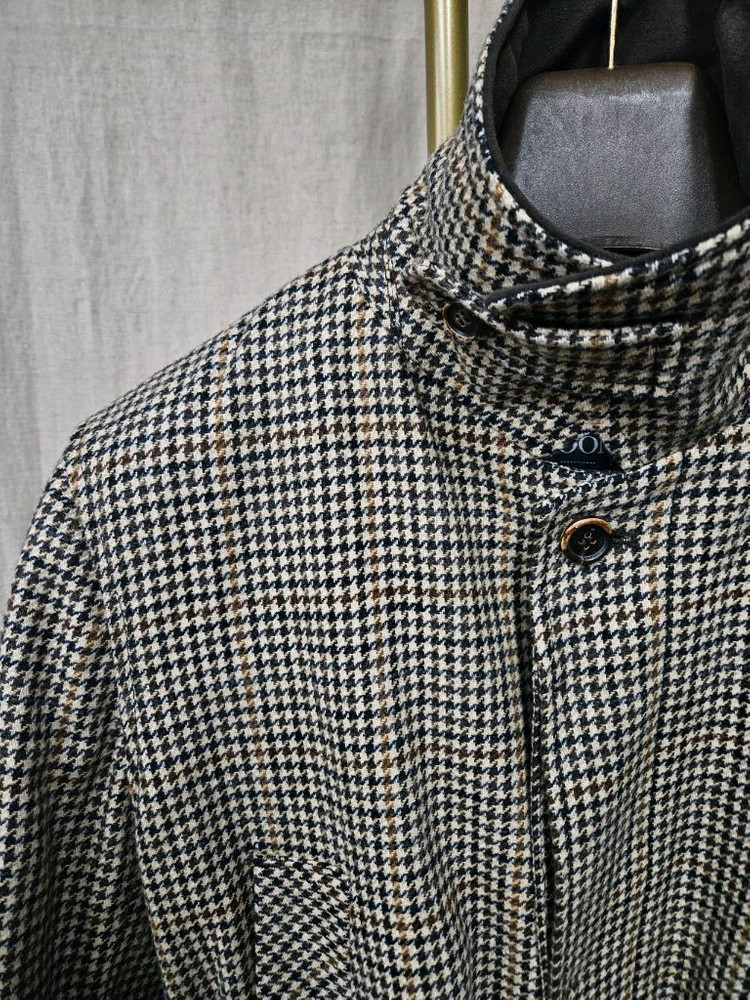 맨온더분 하운드체크 벨트 자켓48사이즈--1