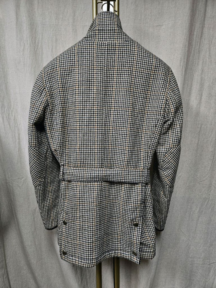 맨온더분 하운드체크 벨트 자켓48사이즈--3