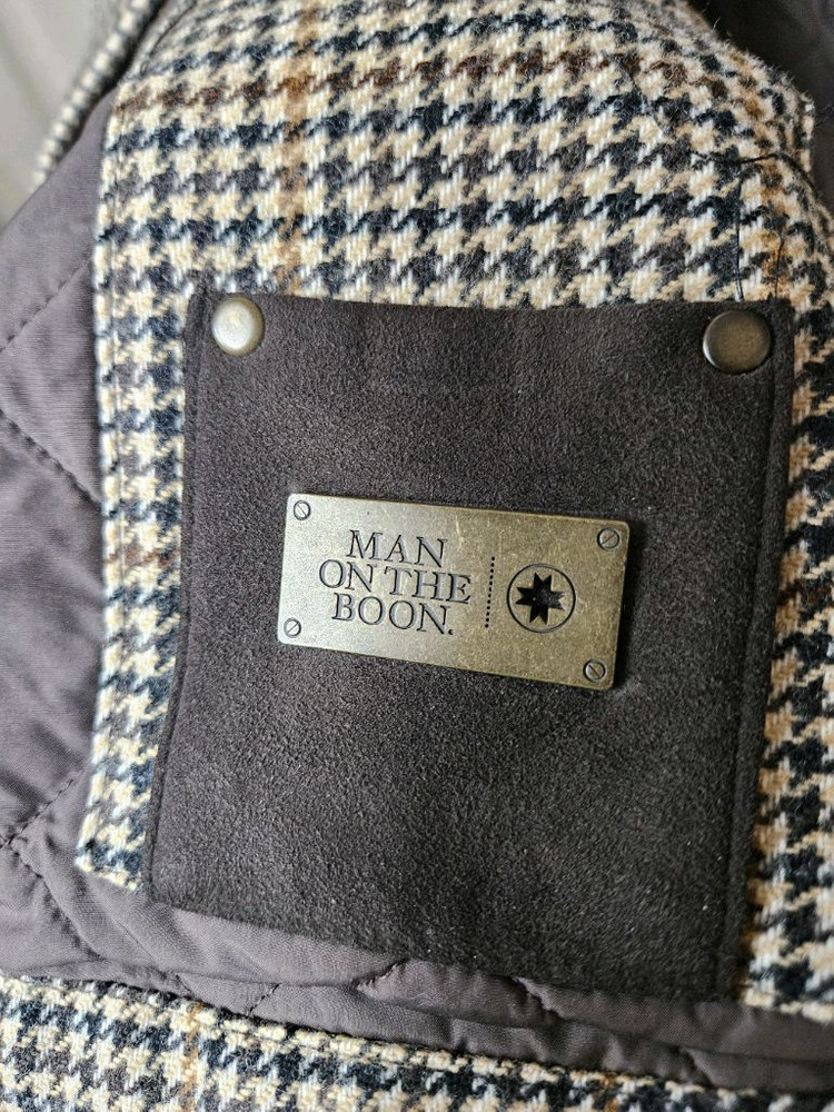 맨온더분 하운드체크 벨트 자켓48사이즈--8