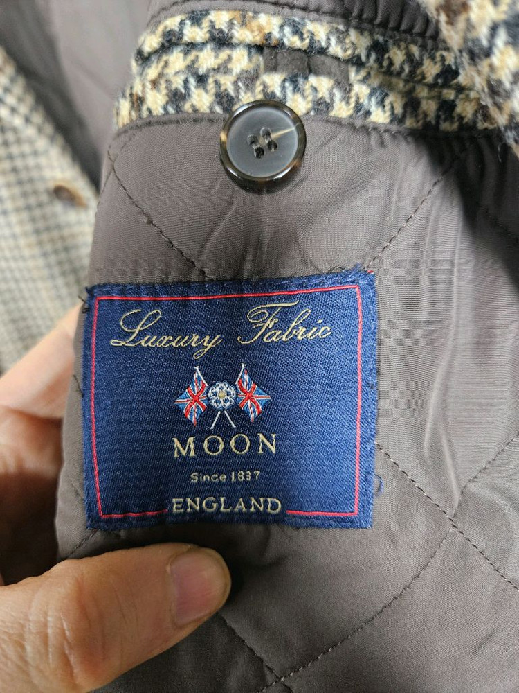 맨온더분 하운드체크 벨트 자켓48사이즈--9