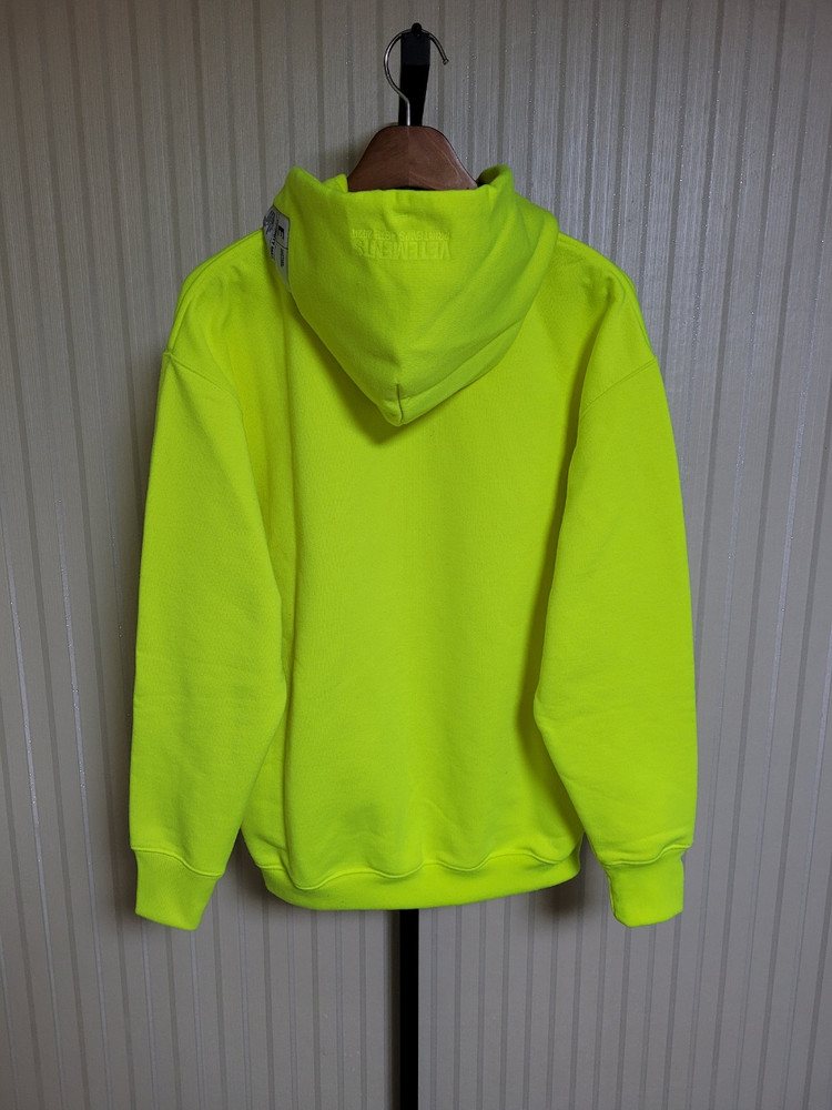 베트멍 네온 바코드 패치로고 오버핏 후드티셔츠 XS 이미지