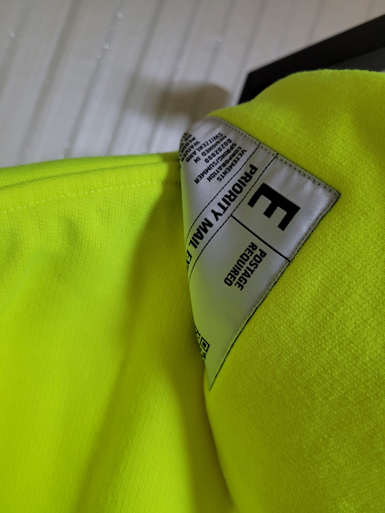 베트멍 네온 바코드 패치로고 오버핏 후드티셔츠 XS 이미지