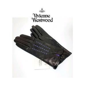 비비안 웨스트우드 X스티치 장식 양가죽 장갑 (새상품)