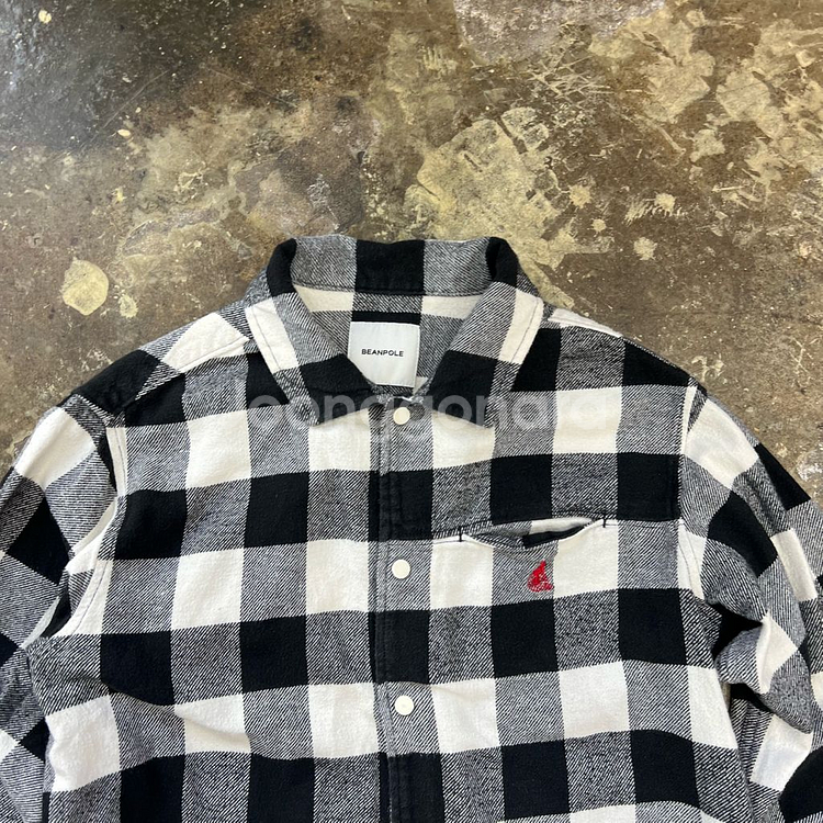 150) 빈폴 주니어 플란넬 체크셔츠 남방--2