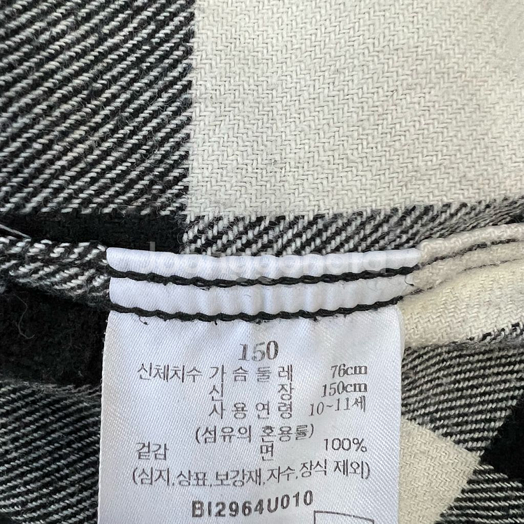 150) 빈폴 주니어 플란넬 체크셔츠 남방--5