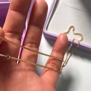 골든듀 로프체인 18인치 엘로우 골드 새상품