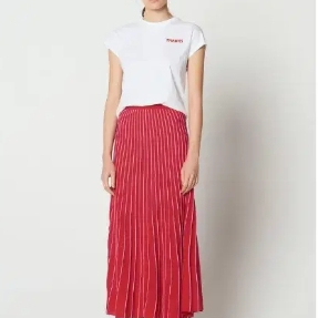 산드로 sandro 핑크레드 롱 니트 스커트 1 사이즈정품