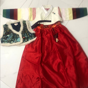 여아색동한복 8호