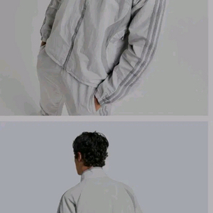 아디다스 2000s 우븐 트랙탑 그레이 바람막이 자켓 사이즈 L