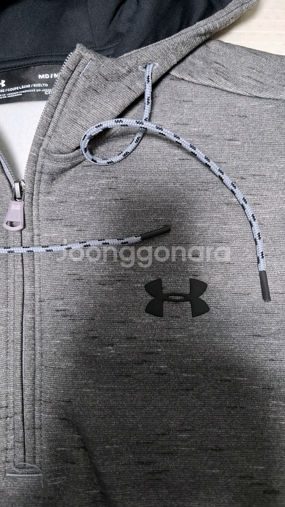 언더아머 새상품 기모 후드 반집업 100--5