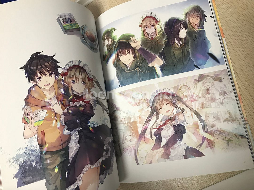 라노벨 라이트 노벨 아웃브레이크 컴퍼니 유겐 아트북 화집 화보집 일러스트집--8