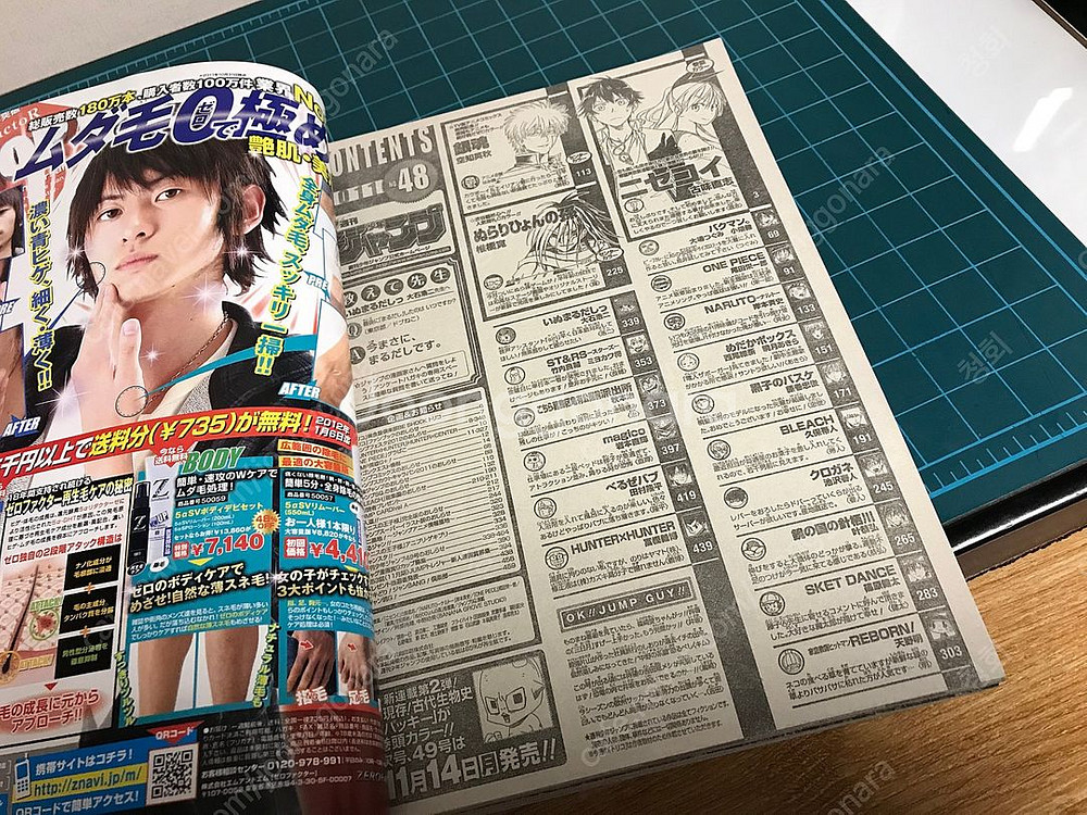 일본 원서 만화책 코믹스 니세코이 1화 연재, 수록 주간 소년점프 잡지--4