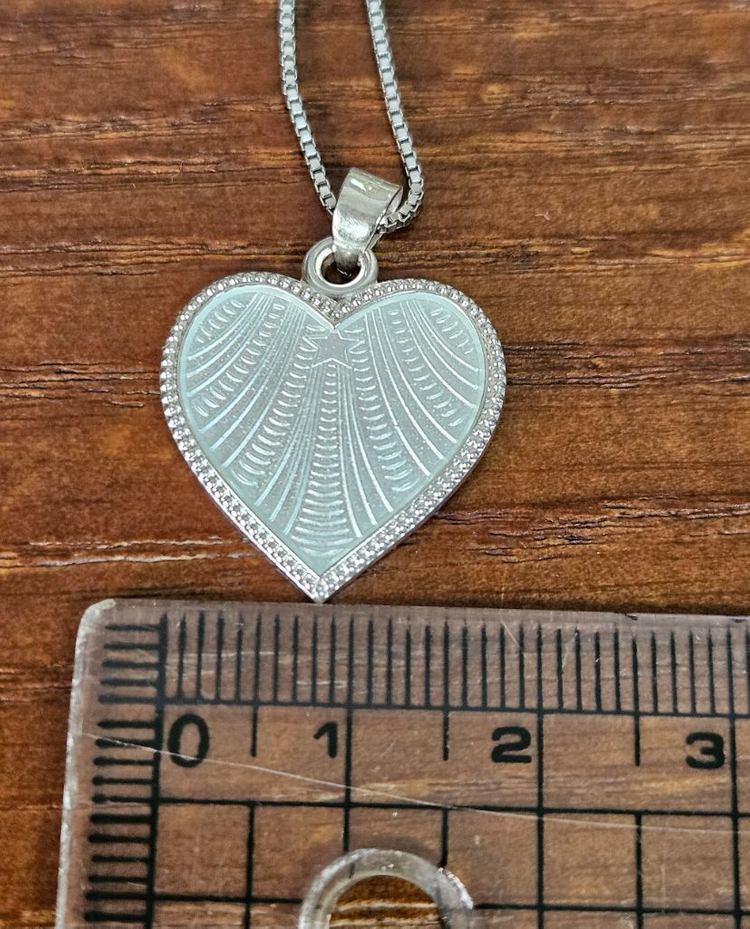 노르웨이 빈티지 실버 목걸이(주기도문각인.어린이선물)--3