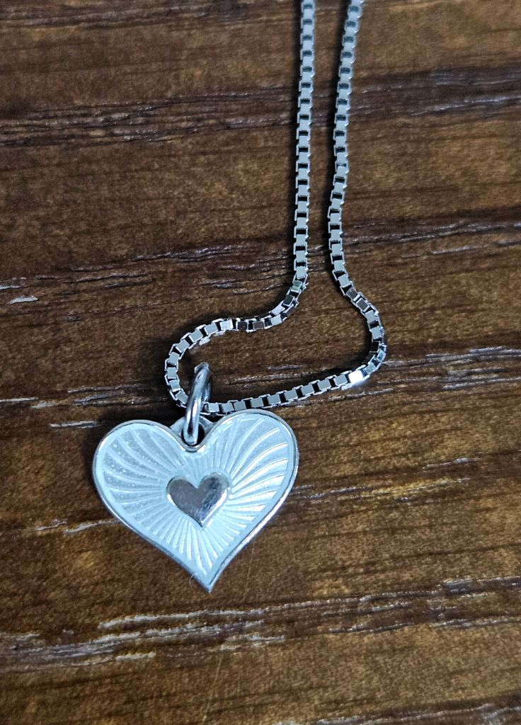 노르웨이 빈티지 실버 목걸이(주기도문각인.어린이선물)--8