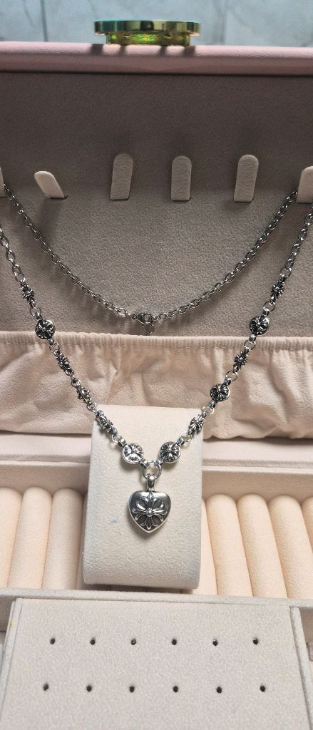 십자가목걸이 하트십자가 팬던트 빈티지 실버 목걸이 (새상품)--2