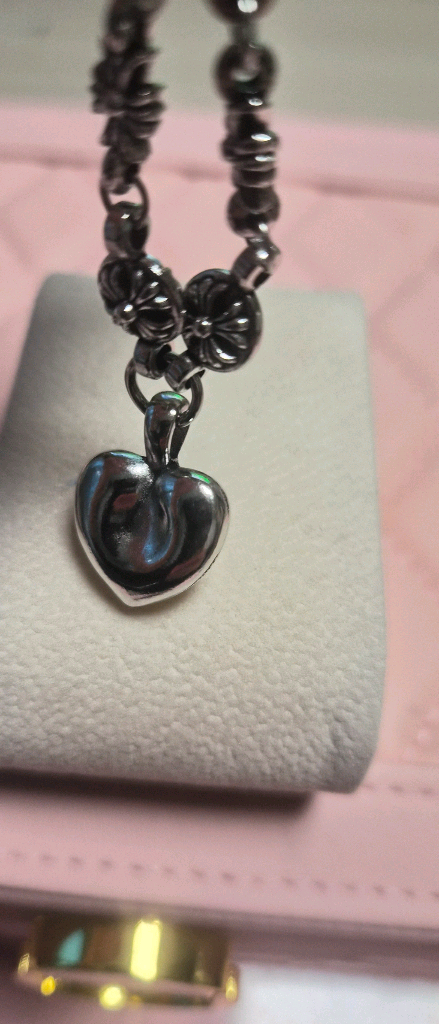 십자가목걸이 하트십자가 팬던트 빈티지 실버 목걸이 (새상품)--4