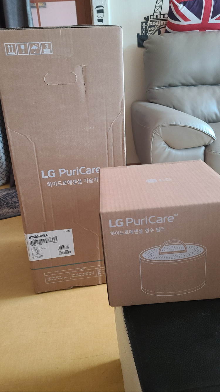 미개봉 새제품LG 퓨리케어 오브제컬렉션 하이드로에센셜 정수가습기 HY505RWLA--2