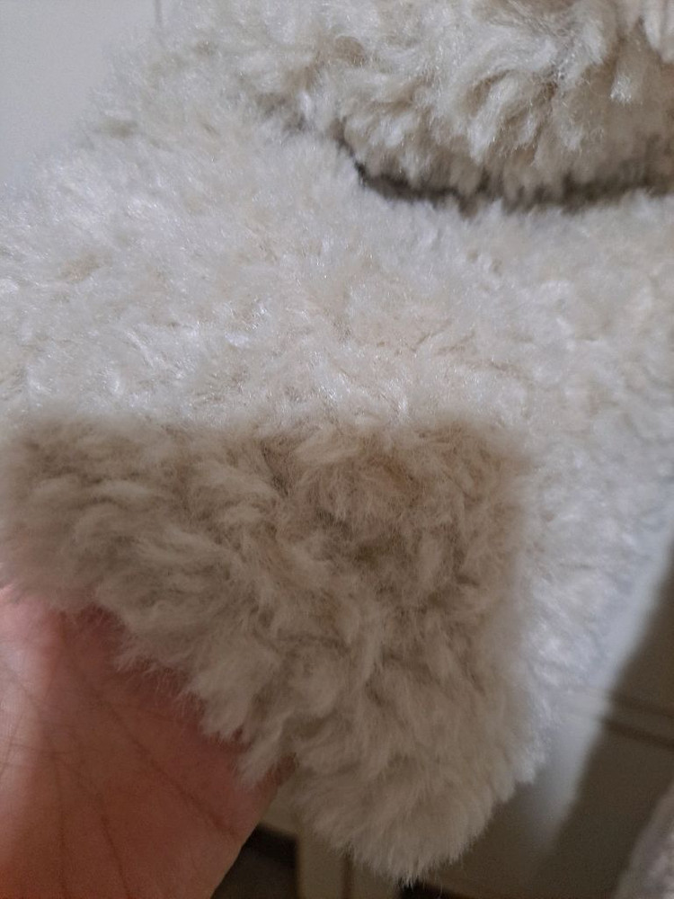 W컨셉 슬로우롤리 무스탕 뽀글이 퍼코트 베이지 이미지