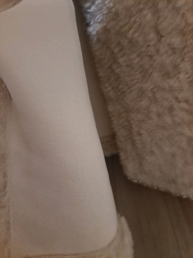 W컨셉 슬로우롤리 무스탕 뽀글이 퍼코트 베이지 이미지