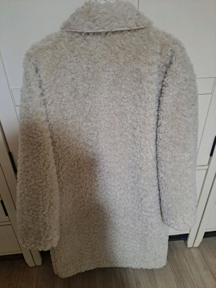 W컨셉 슬로우롤리 무스탕 뽀글이 퍼코트 베이지 이미지