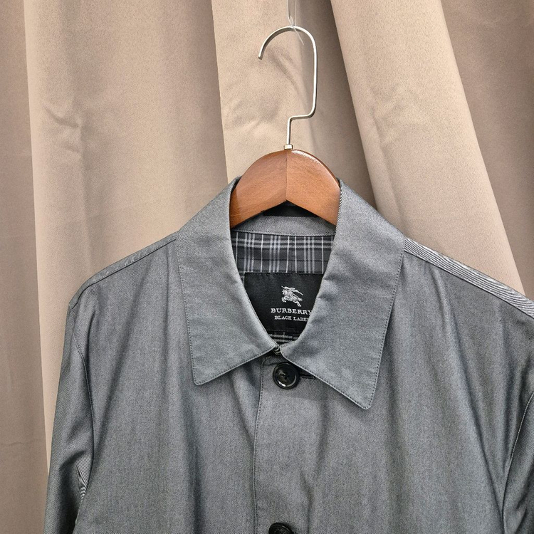 버버리 블랙 라벨 미디 트렌치 코트 LL--1