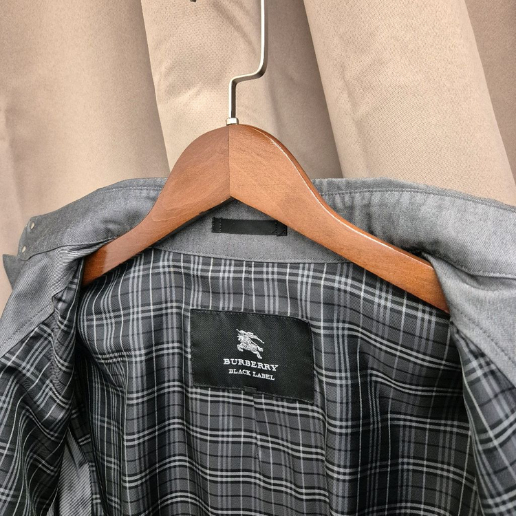 버버리 블랙 라벨 미디 트렌치 코트 LL--3