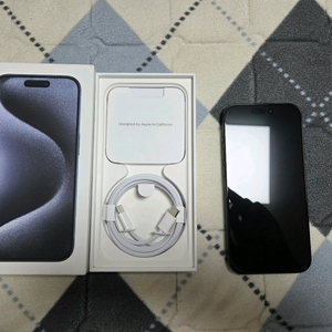 아이폰 15 프로 블루 128 배터리 100% 사이클 3 풀박