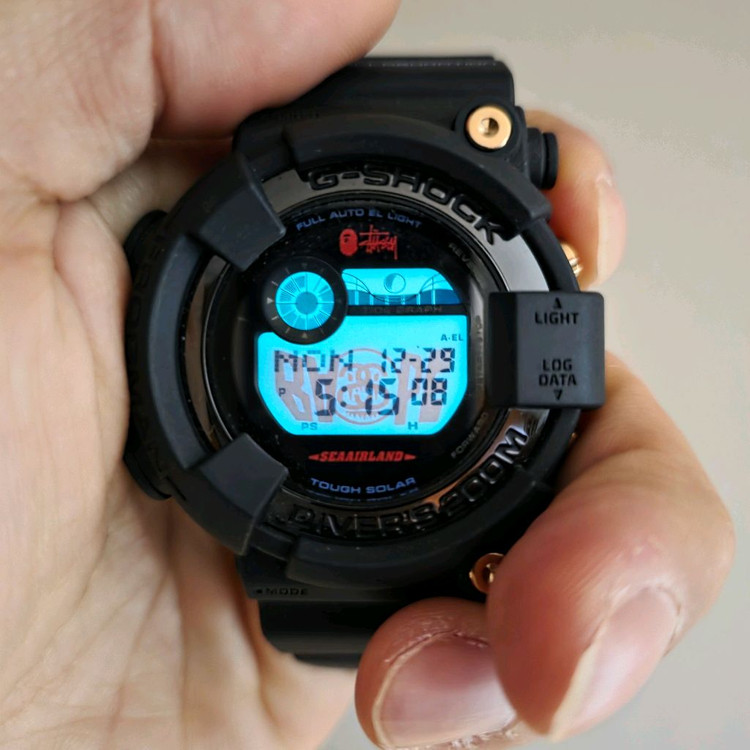 미착용 새제품!! GF-8250BS 스투시 X 베이프 콜라보 프로그맨--2