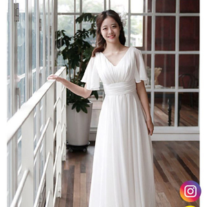 숲속드레스 빅사이즈 셀프웨딩 리마인드 원피스 화이트