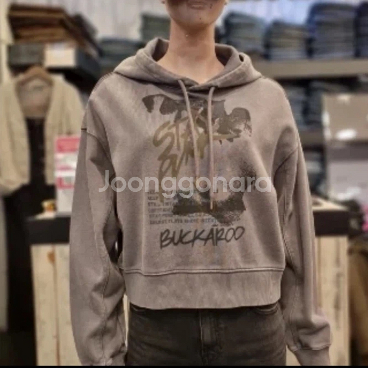 버커루 크롭후드티셔츠--1