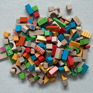 블루래빗 원목 블록놀이 세트 (+소프트 블록 덤)