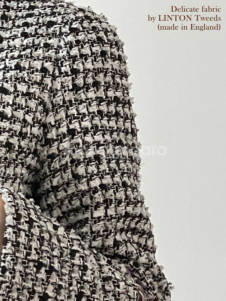 샤팽르레브 Delicat 블랙화이트 린톤트위드셋업(M/66)--4