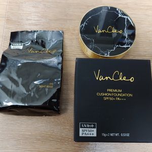 반클레오 프리미엄 쿠션 파운데이션 SPF50+ PA+++ 라이트베이지 초밀착 커버력 미개봉 새제품