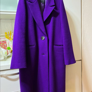 한섬 세컨플로어 퍼플 보라색 울코트 2사이즈(66)