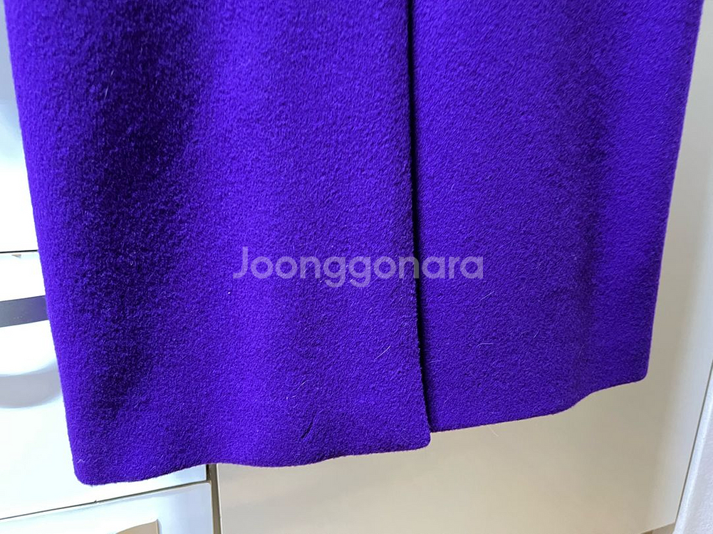 한섬 세컨플로어 퍼플 보라색 울코트 2사이즈(66)--2