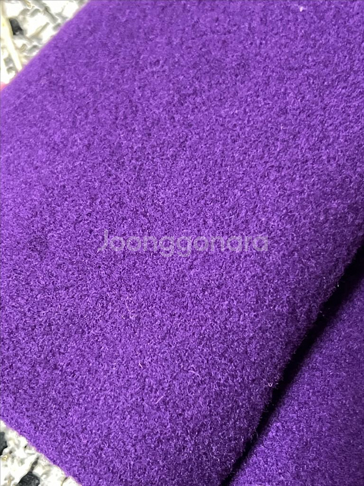 한섬 세컨플로어 퍼플 보라색 울코트 2사이즈(66)--6