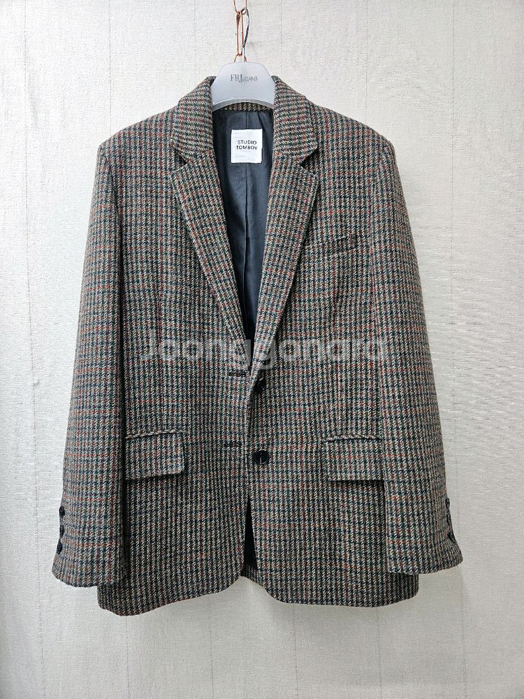 스튜디오톰보이 체크울자켓 55~66--1