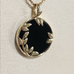 오닉스 펜던트 14k 옐로우골드 제작상품 이미지