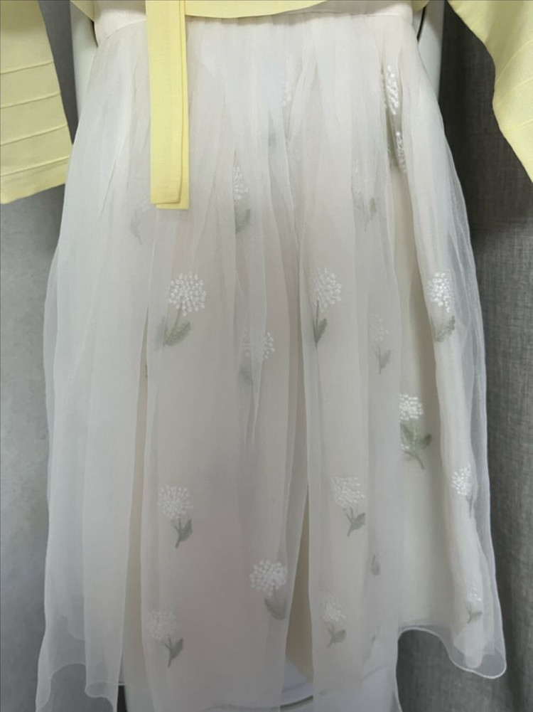 어진아이 민들레자수 한복 4호--4